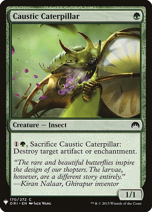 《苛性イモムシ/Caustic Caterpillar》[PWシンボル付き再版] 緑C